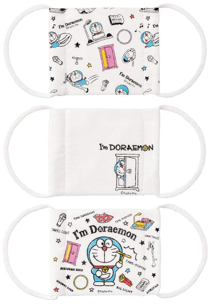 Skater Doraemon Kids 3-10 Years Antibacterial Washable 12-Ply Gauze Mask Pack of 3 12x9cm- Japan Figure Store - #1 Bring To You The Best Japanese Goods