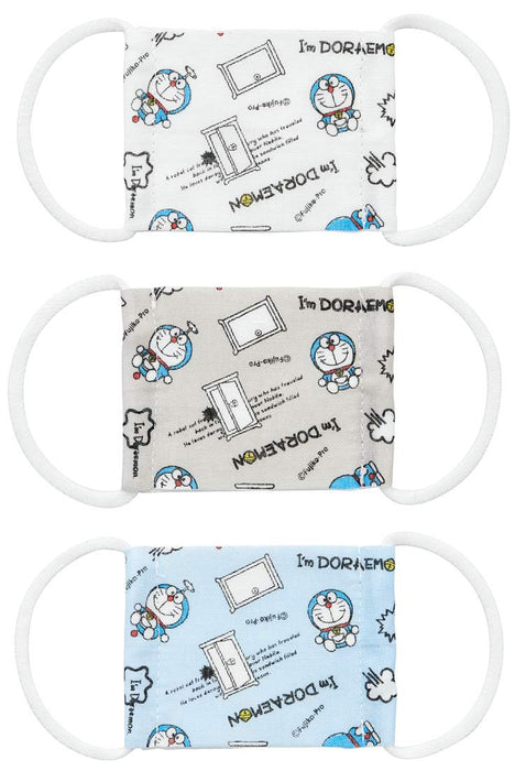 Skater Doraemon Gauze Mask for Babies 2-4 Antibacterial Washable Pack of 3 8.8x6.5 cm- Japan Figure Store - #1 Bring To You The Best Japanese Goods