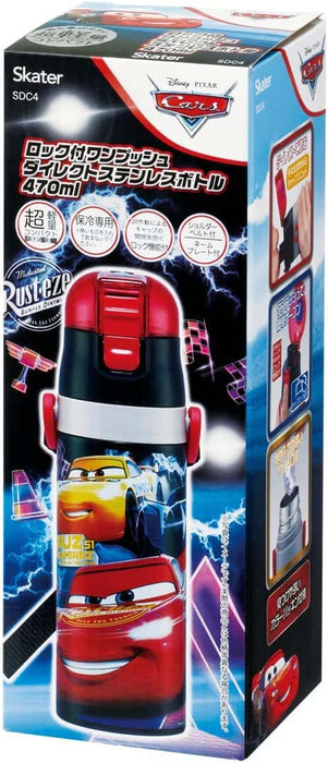 Skater Disney Cars Stainless Steel Water Bottle for Boys 470ml Sports Drink Bottle- Japan Figure Store - #1 Bring To You The Best Japanese Goods