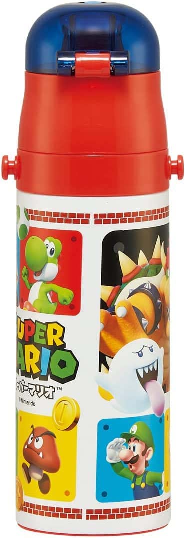 Skater Super Mario 23 Children's 470Ml Stainless Steel Sports Water Bottle- Japan Figure Store - #1 Bring To You The Best Japanese Goods