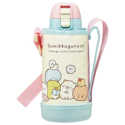 Skater Stainless Steel 600ml Kids Water Bottle Sumikko Gurashi Design with Cover- Japan Figure Store - #1 Bring To You The Best Japanese Goods