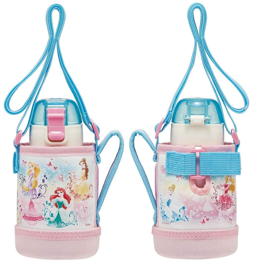 Skater Disney Princess 400ml Water Bottle for Kids with Cover Girls Edition Kstch4-A- Japan Figure Store - #1 Bring To You The Best Japanese Goods