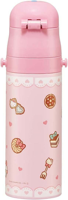 Skater Hello Kitty Candy Stainless Steel Water Bottle - 470ml Girls Sports Drinkware- Japan Figure Store - #1 Bring To You The Best Japanese Goods