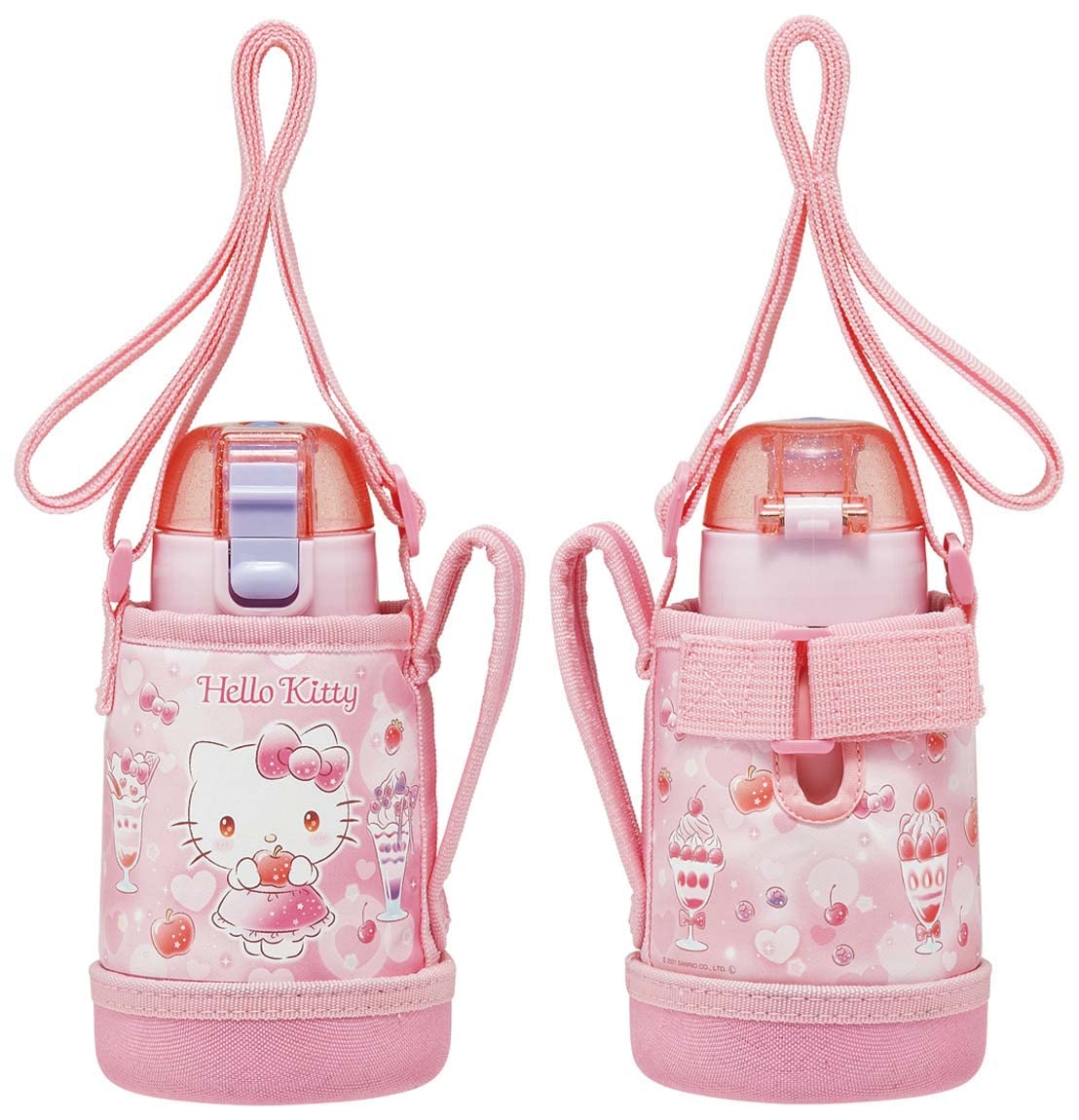 Skater Hello Kitty Sweets Children's 400ml Water Bottle with Cover - Sanrio Kstch4-A- Japan Figure Store - #1 Bring To You The Best Japanese Goods