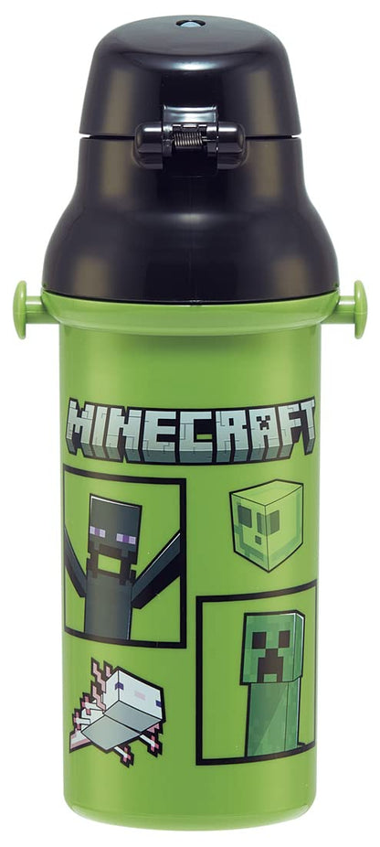 Skater Kids 480ml Antibacterial Minecraft Water Bottle Plastic Made in Japan- Japan Figure Store - #1 Bring To You The Best Japanese Goods