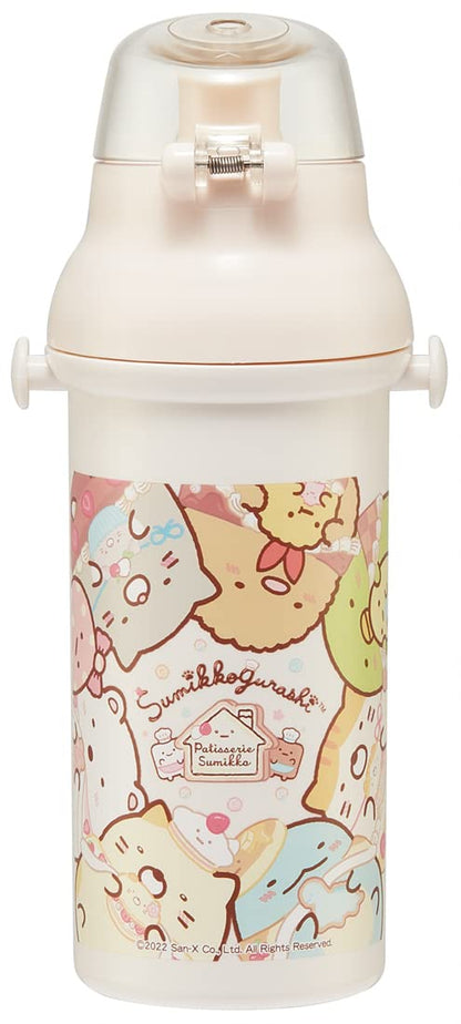 Skater Sumikko Gurashi Sweets Shop Water Bottle 480ML Antibacterial Plastic for Girls Made in Japan- Japan Figure Store - #1 Bring To You The Best Japanese Goods