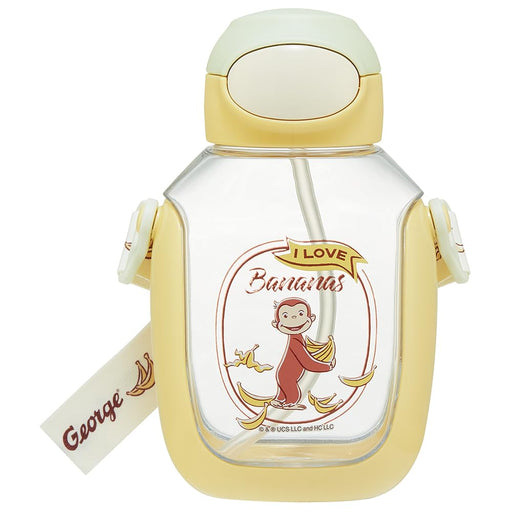Skater Curious George 530ml Children's One-Push Water Bottle with Straw- Japan Figure Store - #1 Bring To You The Best Japanese Goods