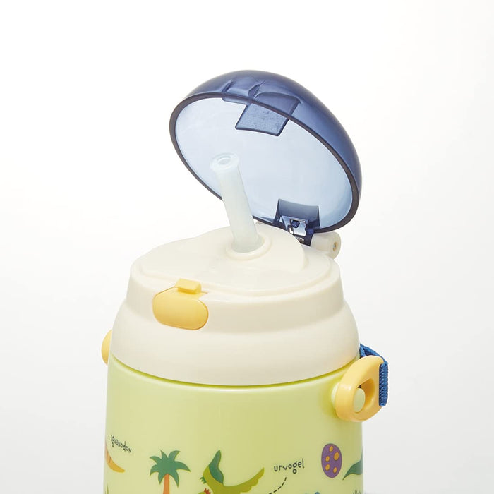 Skater 400ml Dinosaur Picture Water Bottle with Straw Push-to-Open Type SSH4C-A- Japan Figure Store - #1 Bring To You The Best Japanese Goods