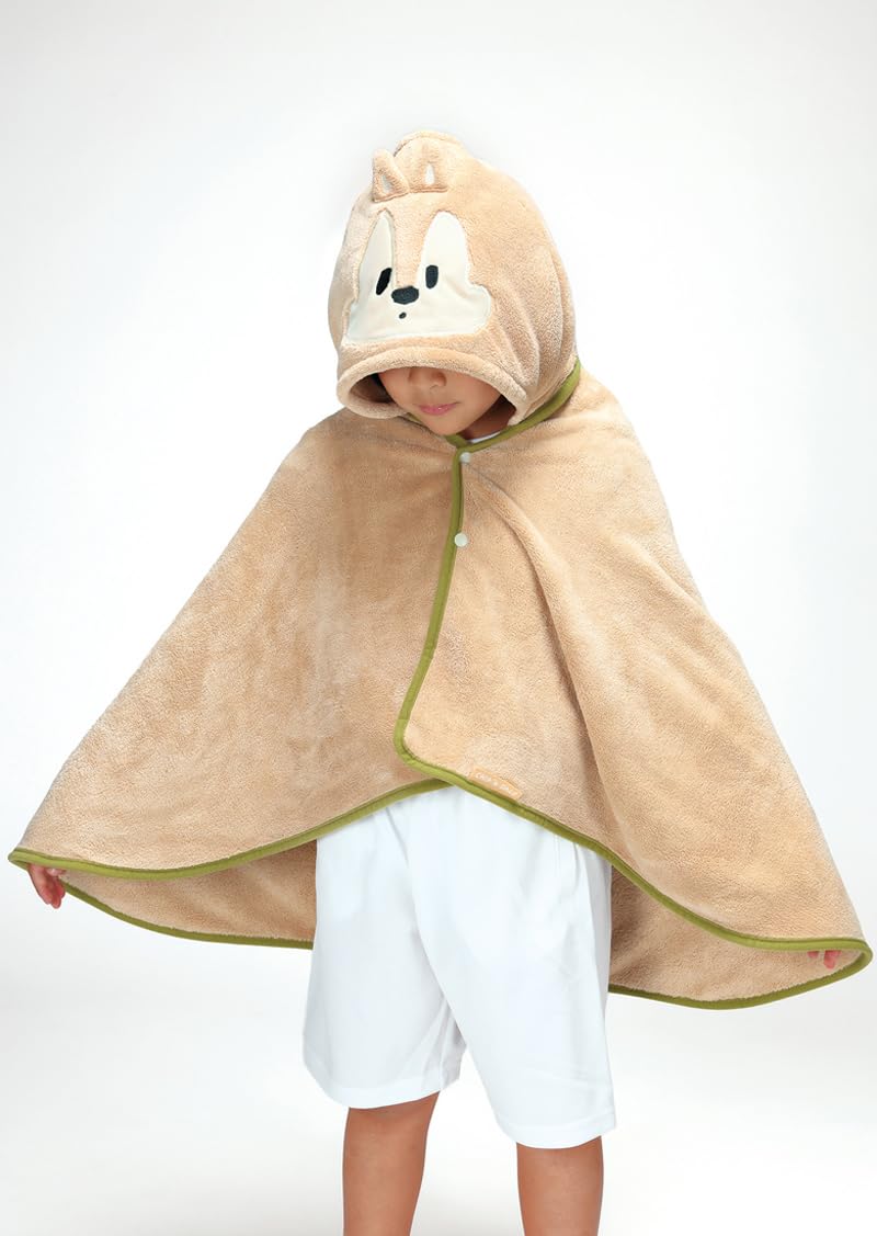 Skater Disney Chip Quick-Drying Hooded Bath Poncho 108cm x 92cm- Japan Figure Store - #1 Bring To You The Best Japanese Goods