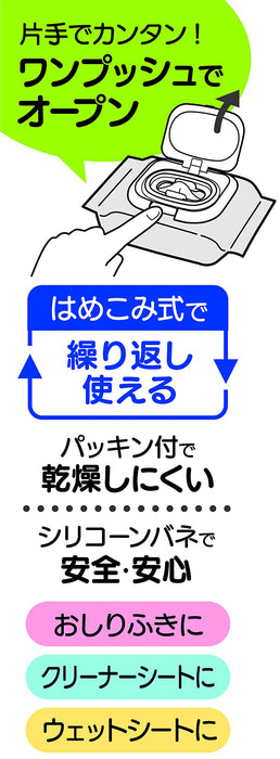 Skater Blue Wet Wipes Sheet Lid Hand Wipe Cover - Wtl1Ag-A Skater- Japan Figure Store - #1 Bring To You The Best Japanese Goods