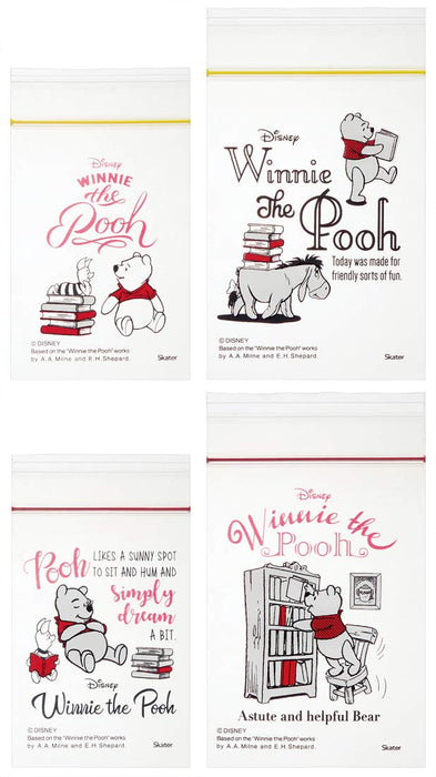 Skater Disney Winnie The Pooh Small and Medium Zipper Bags - Pack of 20- Japan Figure Store - #1 Bring To You The Best Japanese Goods