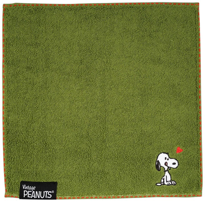 NISHIKAWA - Snoopy Mini Towel Stripe Green- Japan Figure Store - #1 Bring To You The Best Japanese Goods