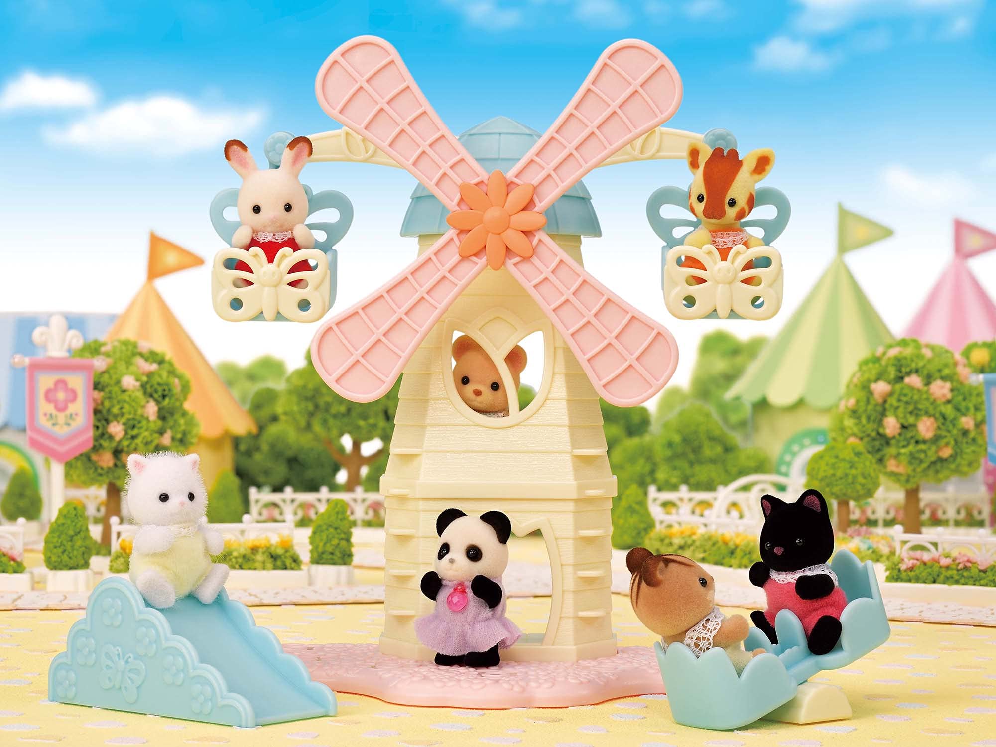 Epoch Sylvanian Families Flower Windmill Play Area Playground Ages 3+- Japan Figure Store - #1 Bring To You The Best Japanese Goods