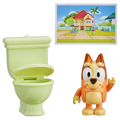 Takara Tomy Bluey Story Figure Set with Bingo and Toilet Accessories