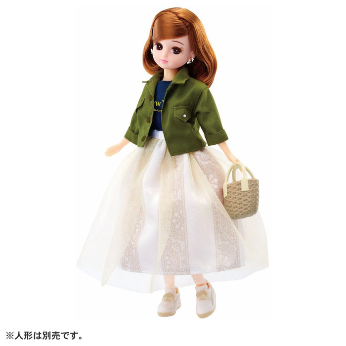 Takara Tomy Licca-Chan Seaside Khaki Dress LW-19 Toy for Ages 3+- Japan Figure Store - #1 Bring To You The Best Japanese Goods