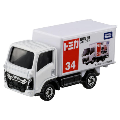 Takara Tomy Tomica No. 34 Isuzu Elf Miniature Car Toy for Kids Ages 3+