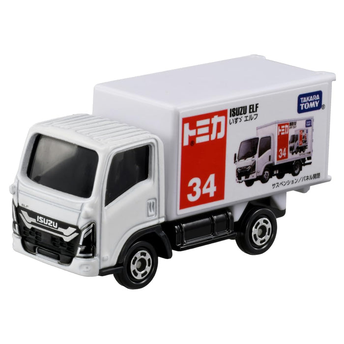 Takara Tomy Tomica No. 34 Isuzu Elf Miniature Car Toy for Kids Ages 3+