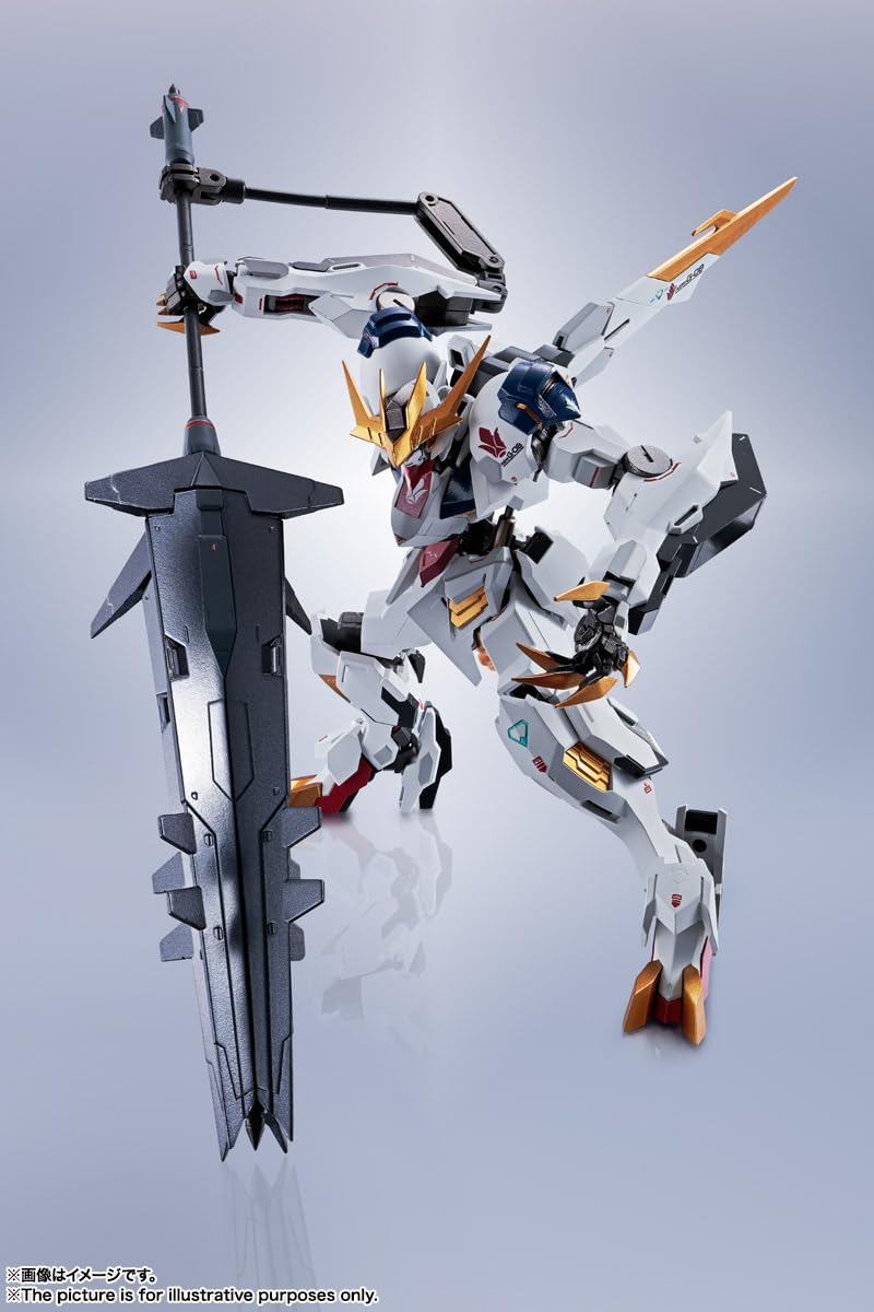 Figurine articulée Metal Robot Gundam Barbatos Lupus Rex de Tamashii Nations, 150 mm.