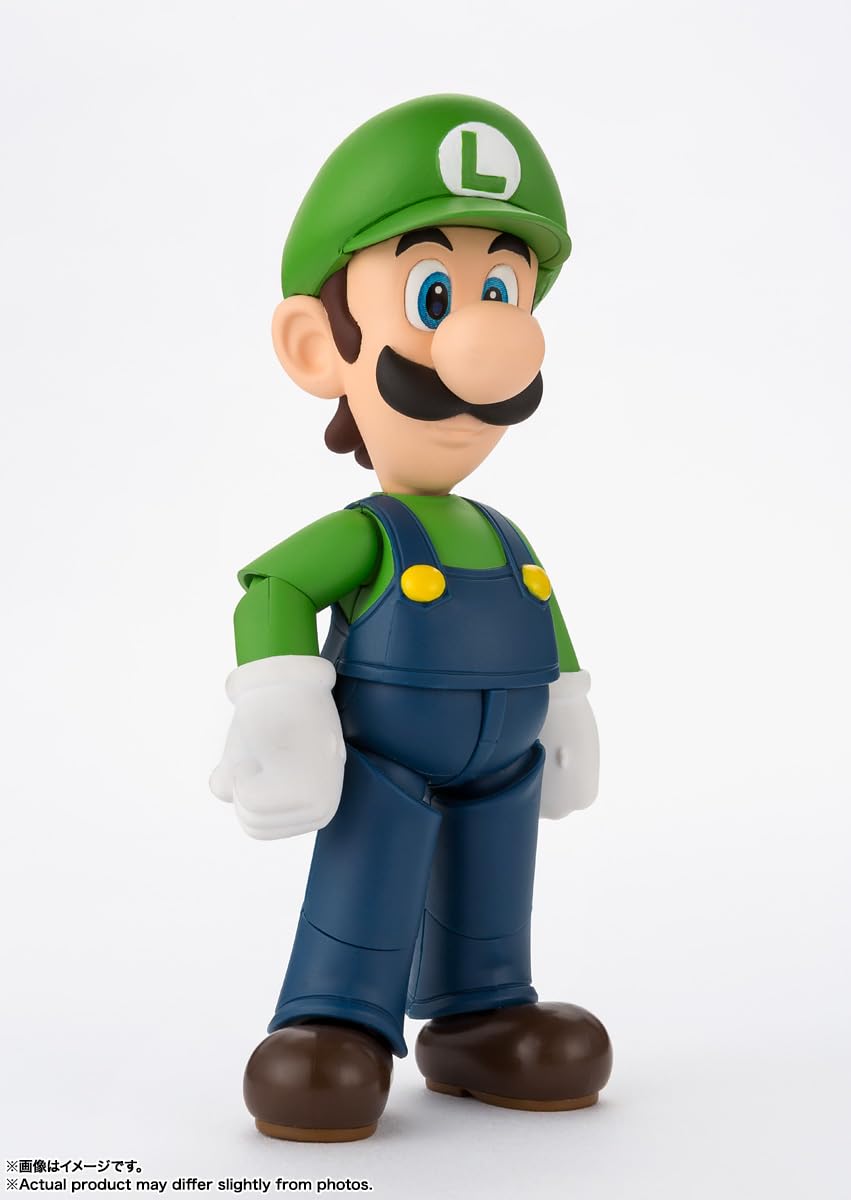 Tamashii Nations SH Figuarts Super Mario Luigi 110mm Movable Action Figures