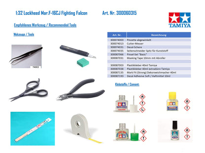 Tamiya 1/32 U.S. Air Force F-16Cj Block 50 Plastic Model 60315- Japan Figure Store - #1 Bring To You The Best Japanese Goods