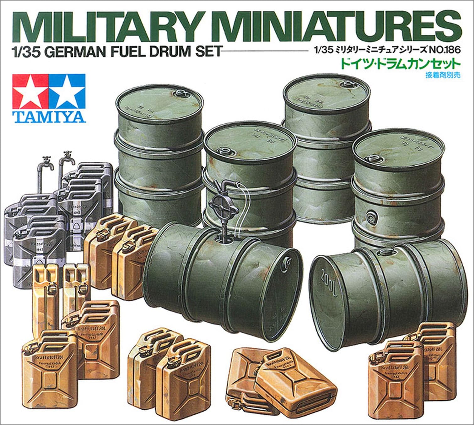 Tamiya 1/35 German Army Drum Can Set Plastic Model - Military Miniature Series- Japan Figure Store - #1 Bring To You The Best Japanese Goods