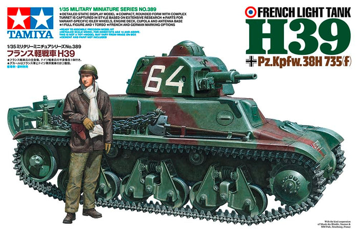 Tamiya 1/35 French Light Tank H39 Model Kit 35389 Military Miniature Series