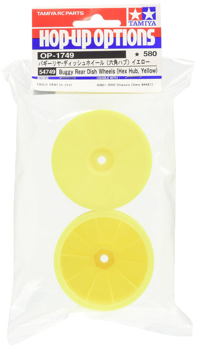 Tamiya Buggy Rear Dish Wheel Hex Hub Yellow - Hop-Up Option No.1749 54749- Japan Figure Store - #1 Bring To You The Best Japanese Goods