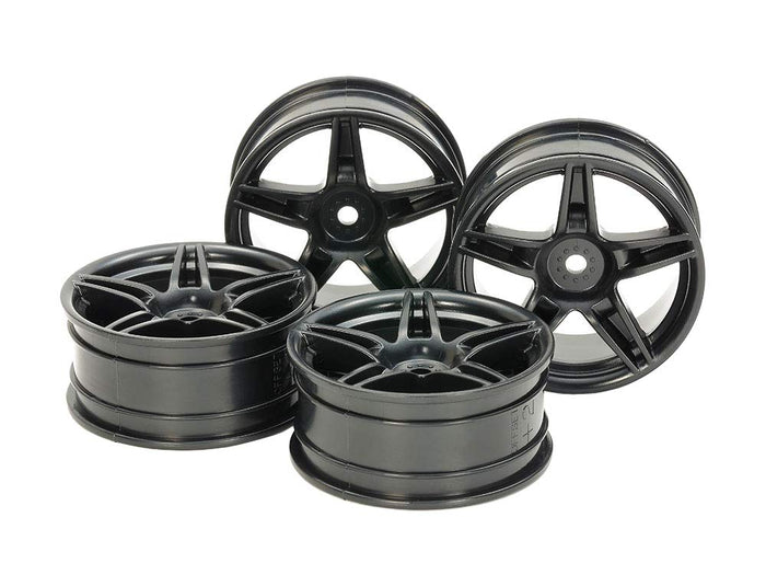 Tamiya Hop-Up Options 5-Twin Spoke 24Mm Black Wheels +2 Offset Set of 4- Japan Figure Store - #1 Bring To You The Best Japanese Goods