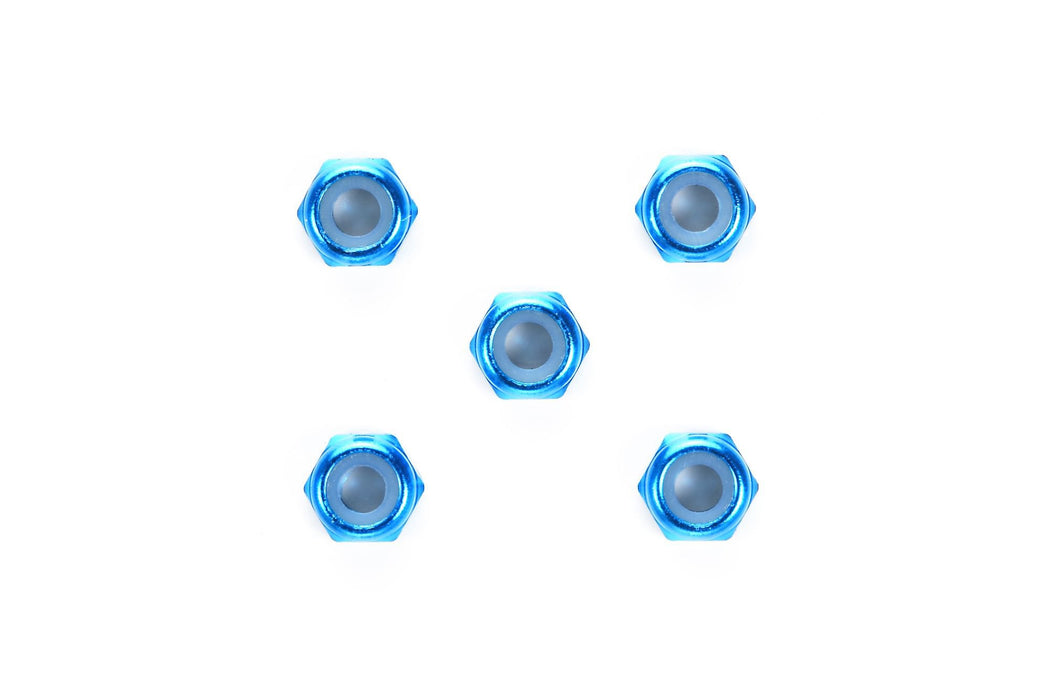 Tamiya 3mm Aluminum Thin Lock Nut Blue 5pcs | Hop-Up Options Op.1155- Japan Figure Store - #1 Bring To You The Best Japanese Goods