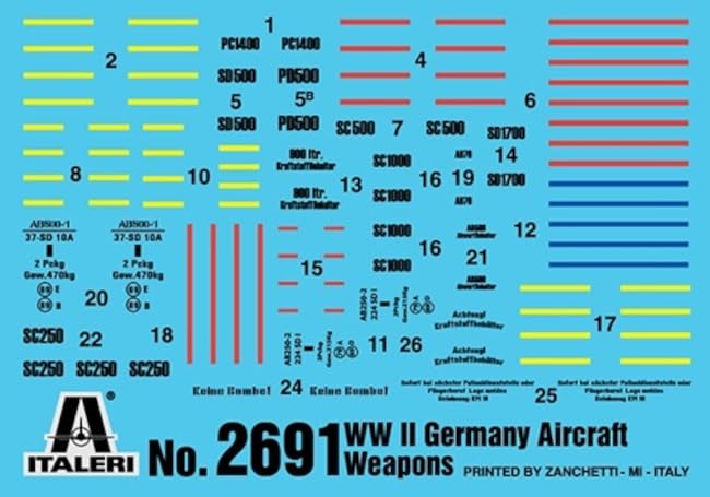 Tamiya Italeri 1/48 WWII German Aircraft Weapon Set Model 2691- Japan Figure Store - #1 Bring To You The Best Japanese Goods
