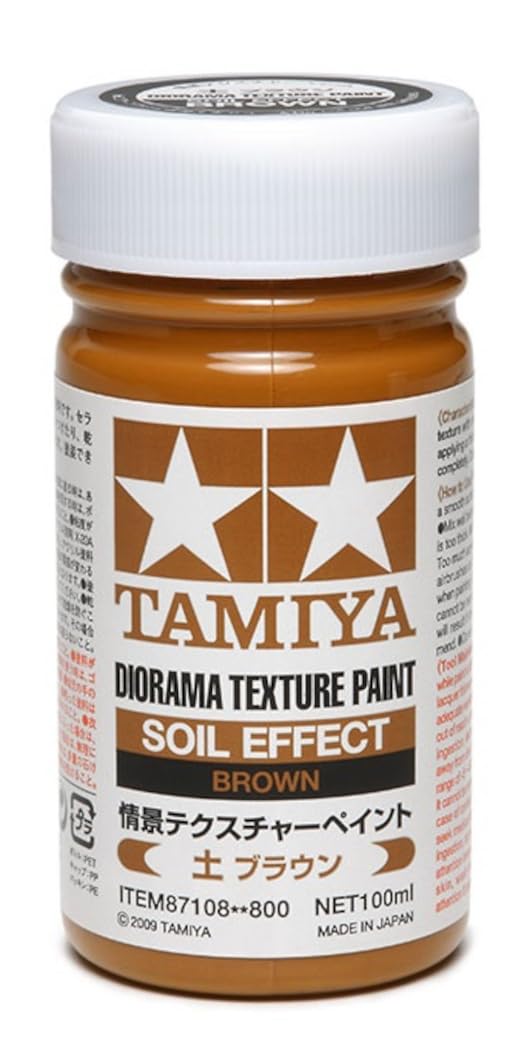 Tamiya 100Ml Diorama Texture Paint Earth Brown - Make-Up Materials Series 108- Japan Figure Store - #1 Bring To You The Best Japanese Goods