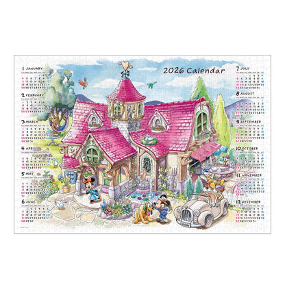 Tenyo Disney 2026 Calendar 1000-Piece Jigsaw Puzzle Includes Glue & Spatula