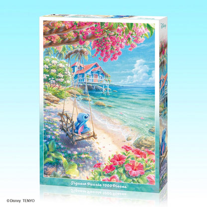 Tenyo Disney Loco Beach Stitch 1000-Piece Jigsaw Puzzle 51x73.5cm with Glue
