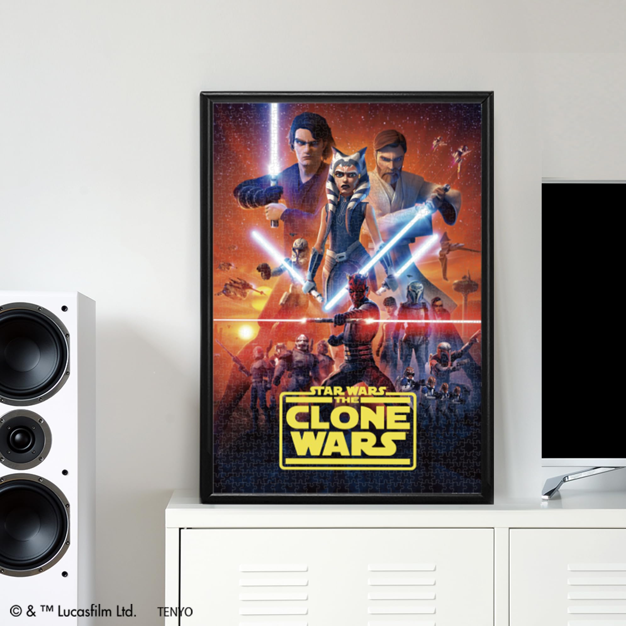 Tenyo 1000-Piece Jigsaw Puzzle Star Wars The Clone Wars Made in Japan 51x73.5Cm