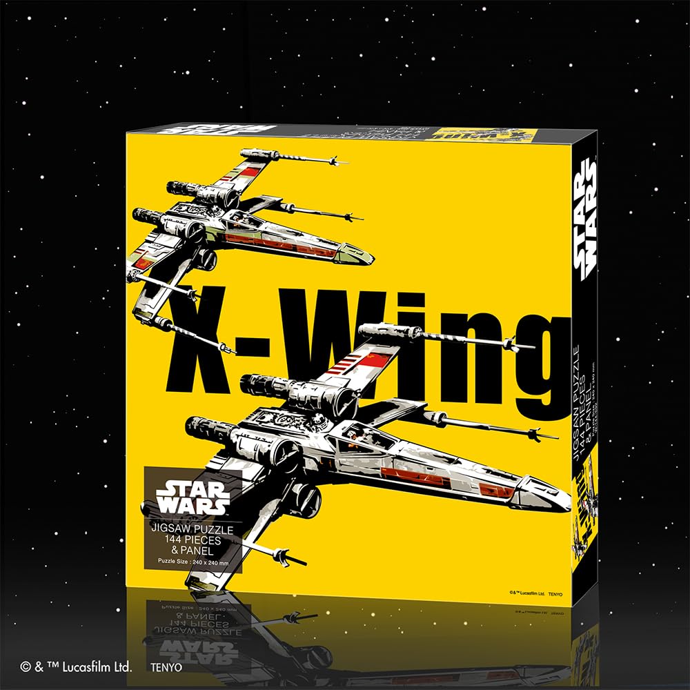 Tenyo 144-Piece Star Wars X-Wing Jigsaw Puzzle with Adhesive Panel 24x24cm