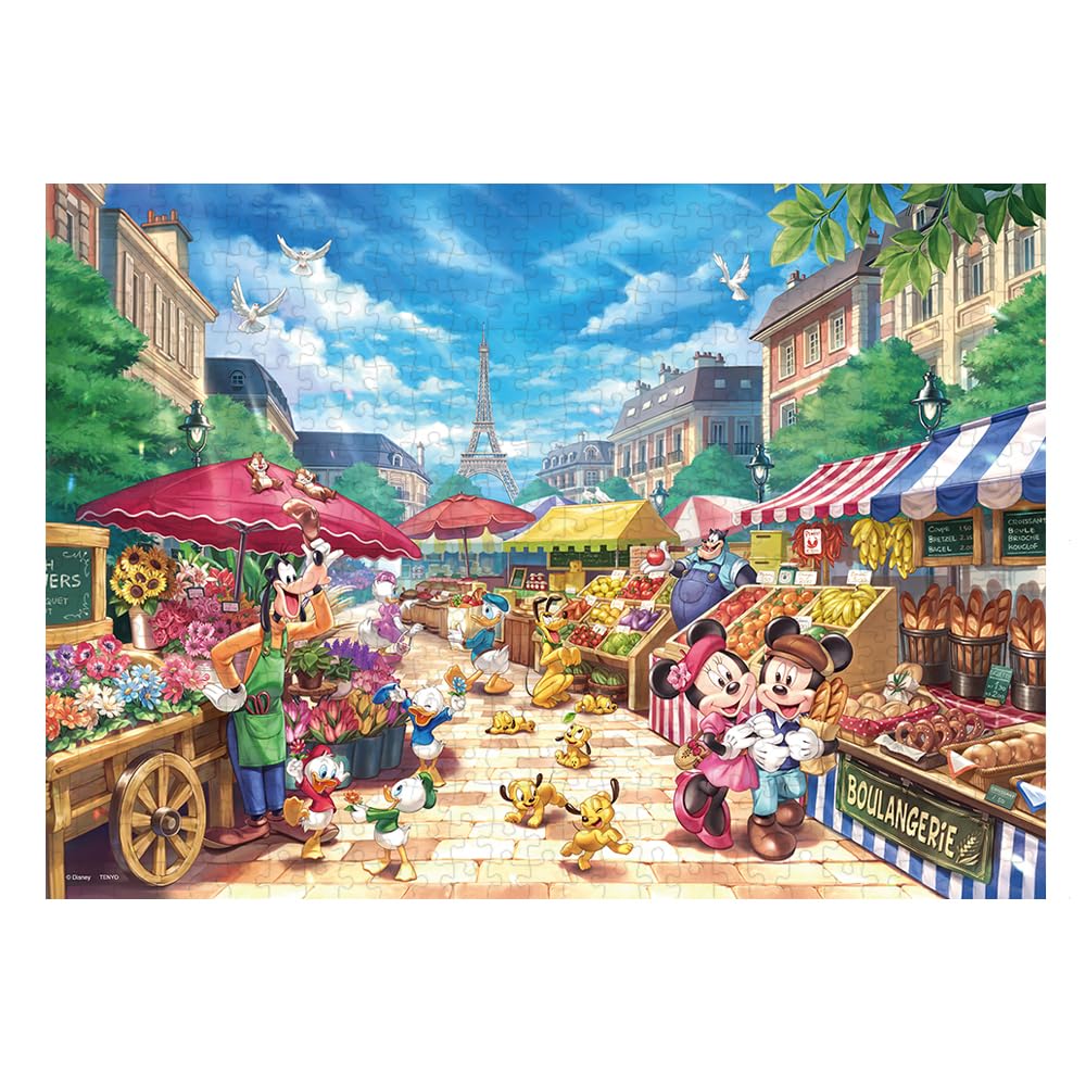 Tenyo 500-Piece Jigsaw Puzzle Disney Marche Bustle 35x49cm With Glue