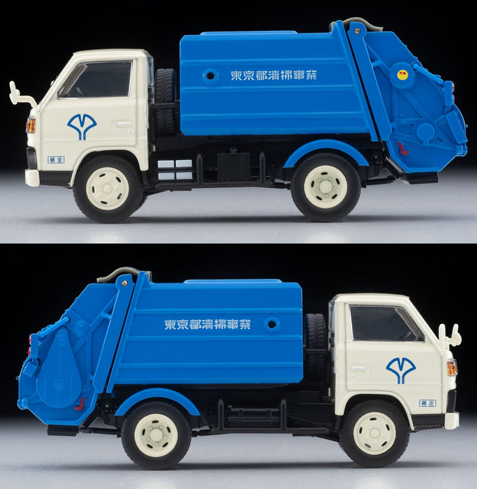 Tomytec Tomica LV-N343A Fusou Canter Garbage Truck White Blue 1/64 Scale- Japan Figure Store - #1 Bring To You The Best Japanese Goods