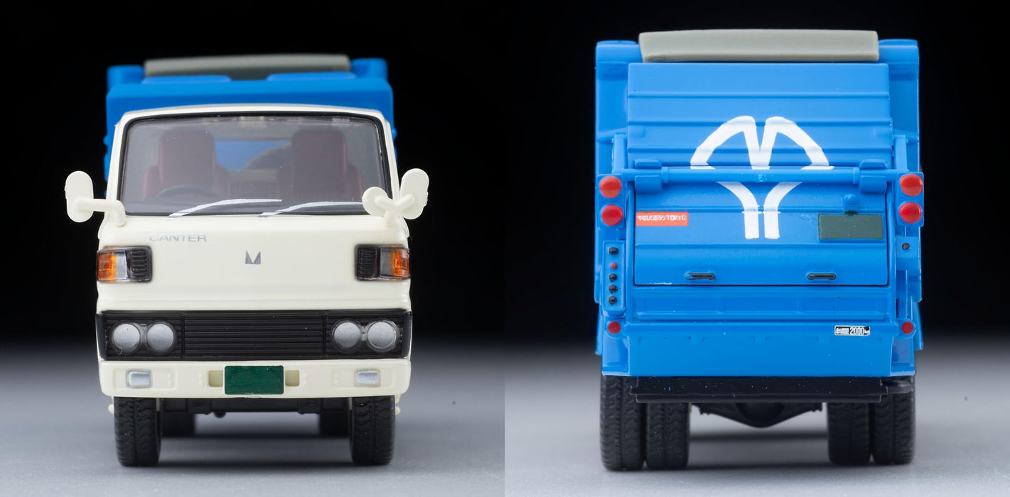 Tomytec Tomica LV-N343A Fusou Canter Garbage Truck White Blue 1/64 Scale- Japan Figure Store - #1 Bring To You The Best Japanese Goods