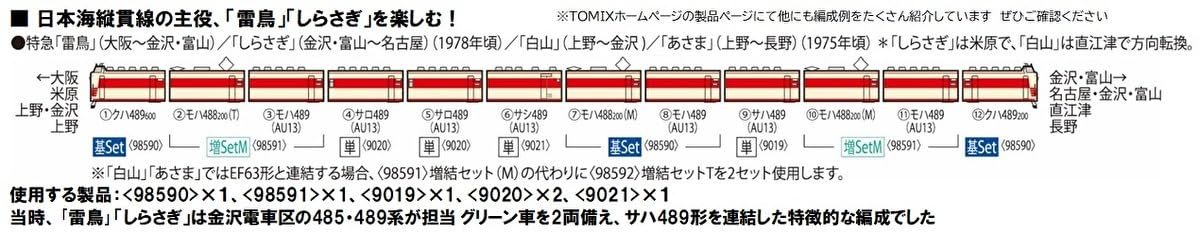 Tomytec Tomix N Gauge 485 Series Au13 Equipped Extension Set M 98591- Japan Figure Store - #1 Bring To You The Best Japanese Goods