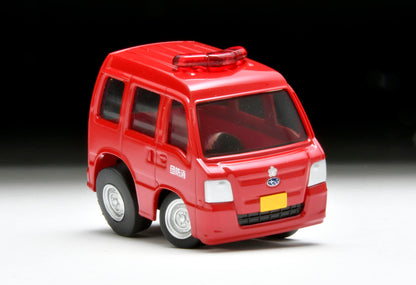 Tomytec Choro Qs-04B Subaru Sambar Van Fire Command Vehicle- Japan Figure Store - #1 Bring To You The Best Japanese Goods