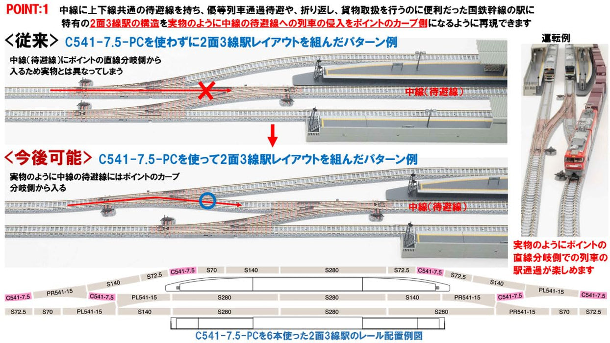 Tomytec Tomix N Gauge Curved Rail Set C541-7.5 PC F 4-Pack Model Supplies- Japan Figure Store - #1 Bring To You The Best Japanese Goods
