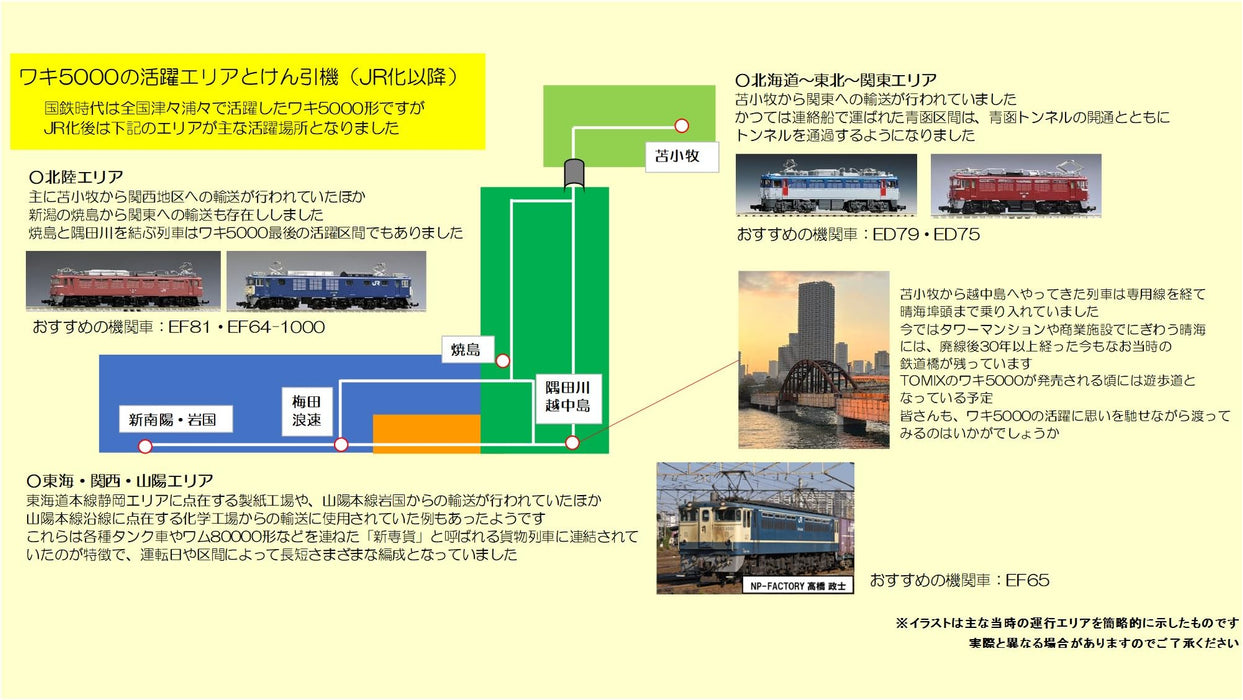 Coffret de train de marchandises Waki ​​5000 Tomytec Tomix N Gauge, modèle 8759