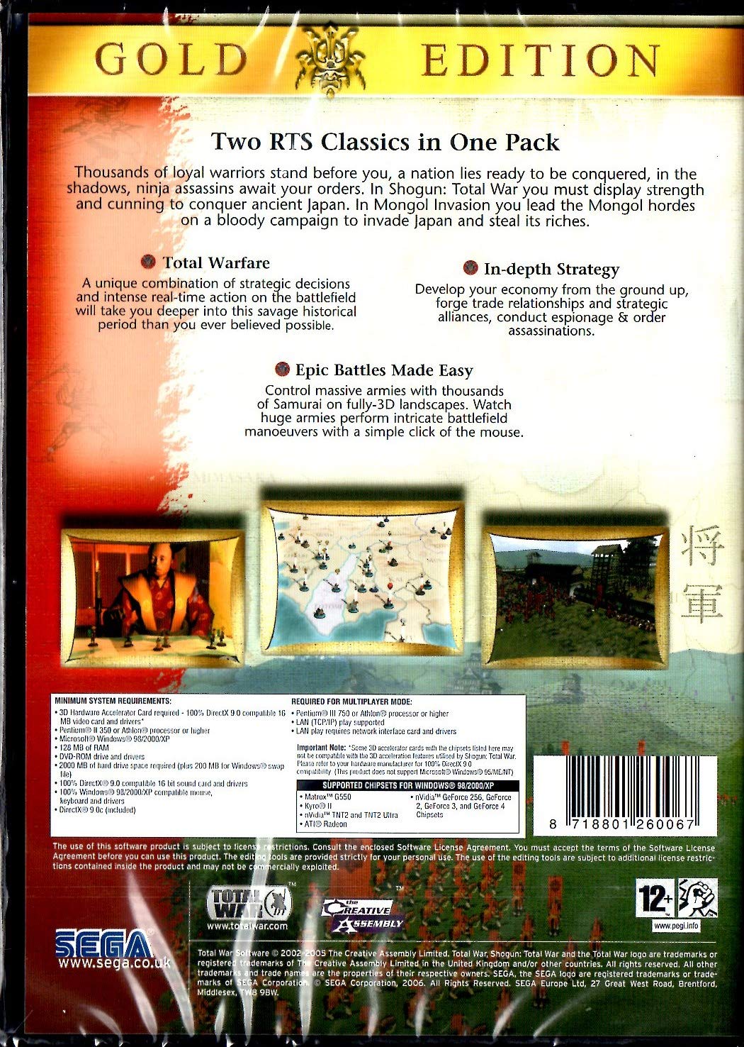 Sega Total War Shogun Gold Edition PC Game - Epic Strategy Experience