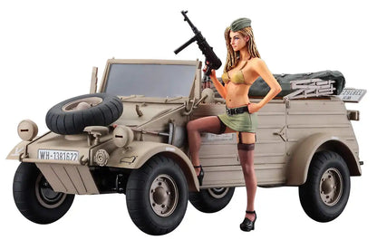 HASEGAWA 1/24 Pkw.K1 Kubelwagen Type 82 W/Blond Girl Figure Plastic Model- Japan Figure Store - #1 Bring To You The Best Japanese Goods