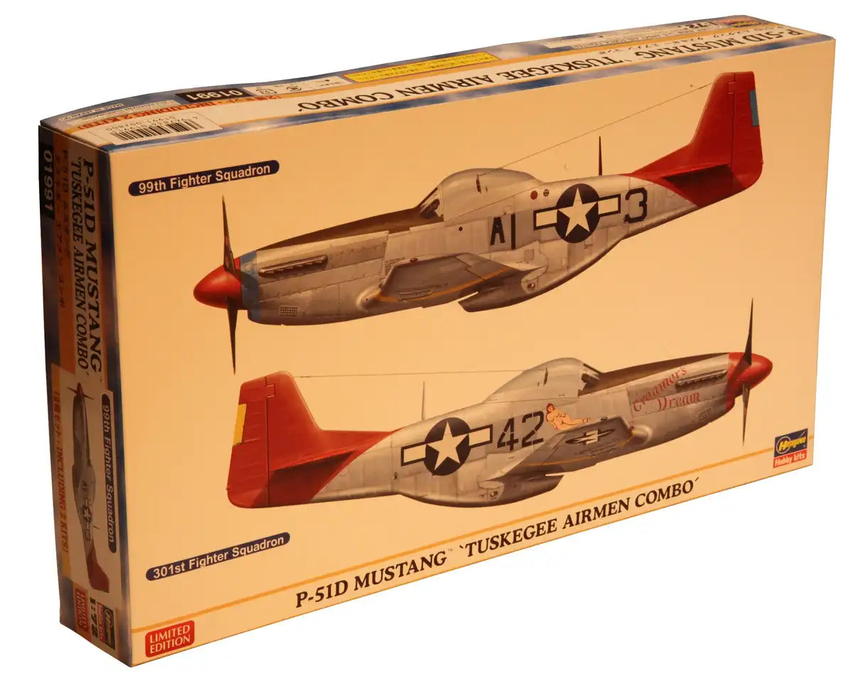 HASEGAWA 01957 P-51B/C Mustang Tuskegee Airmen 1/72 Scale Kit- Japan Figure Store - #1 Bring To You The Best Japanese Goods