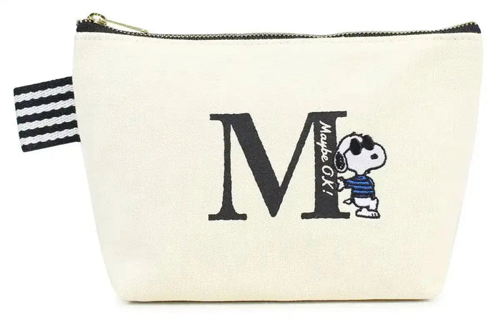 SHOBIDO Snoopy Initial Pouch M- Japan Figure Store - #1 Bring To You The Best Japanese Goods