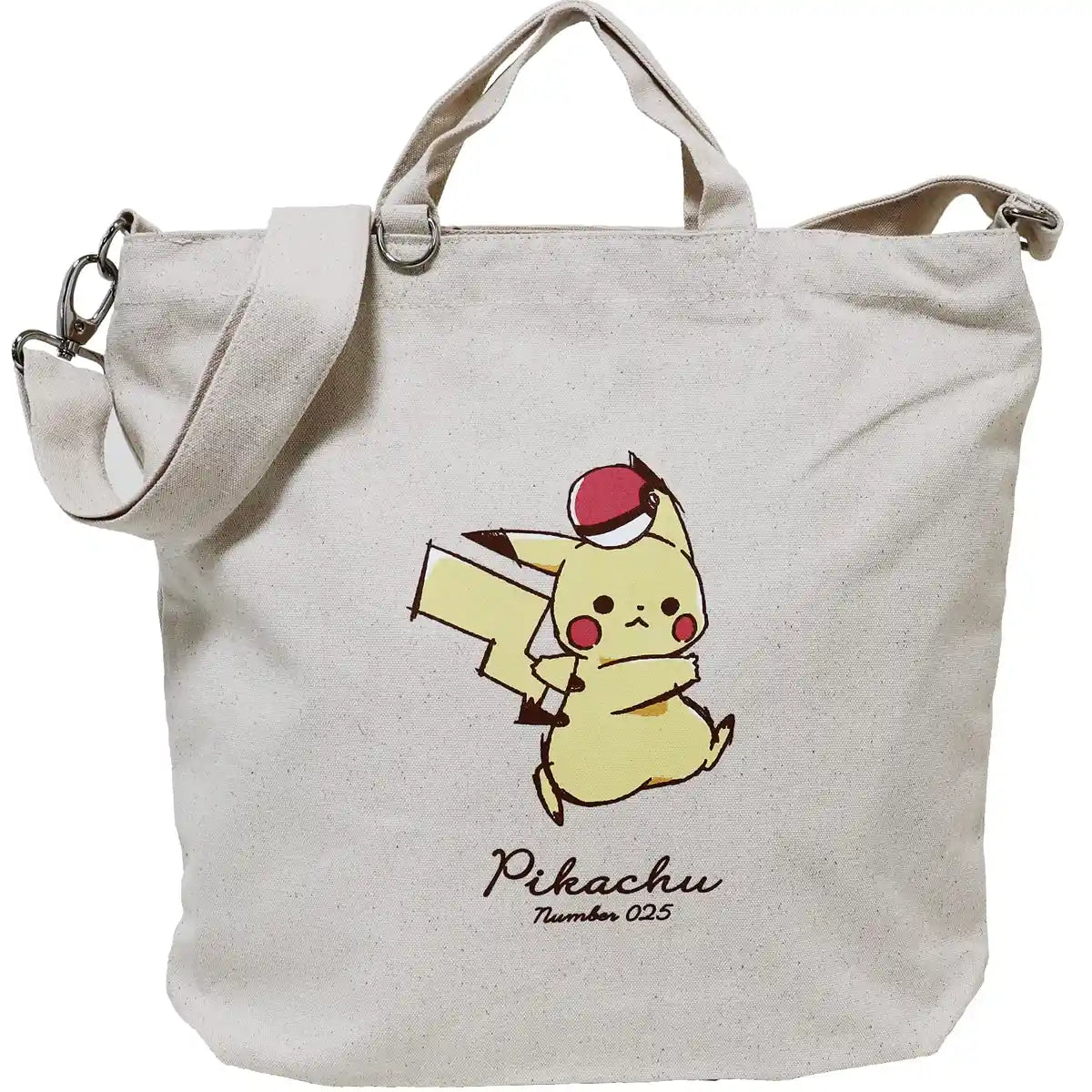 Pocket Monsters Pikachu Tote Bag 2Way Compatible w/A4 Ivory - Crux- Japan Figure Store - #1 Bring To You The Best Japanese Goods