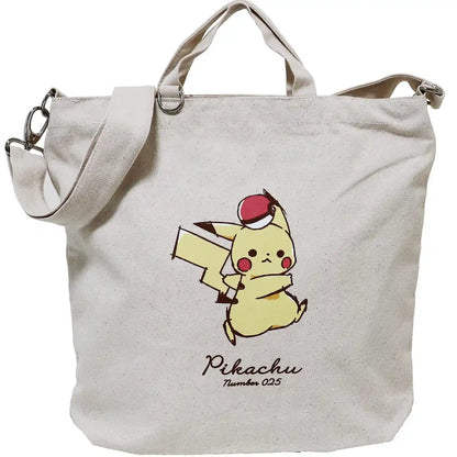 Pocket Monsters Pikachu Tote Bag 2Way Compatible w/A4 Ivory - Crux- Japan Figure Store - #1 Bring To You The Best Japanese Goods