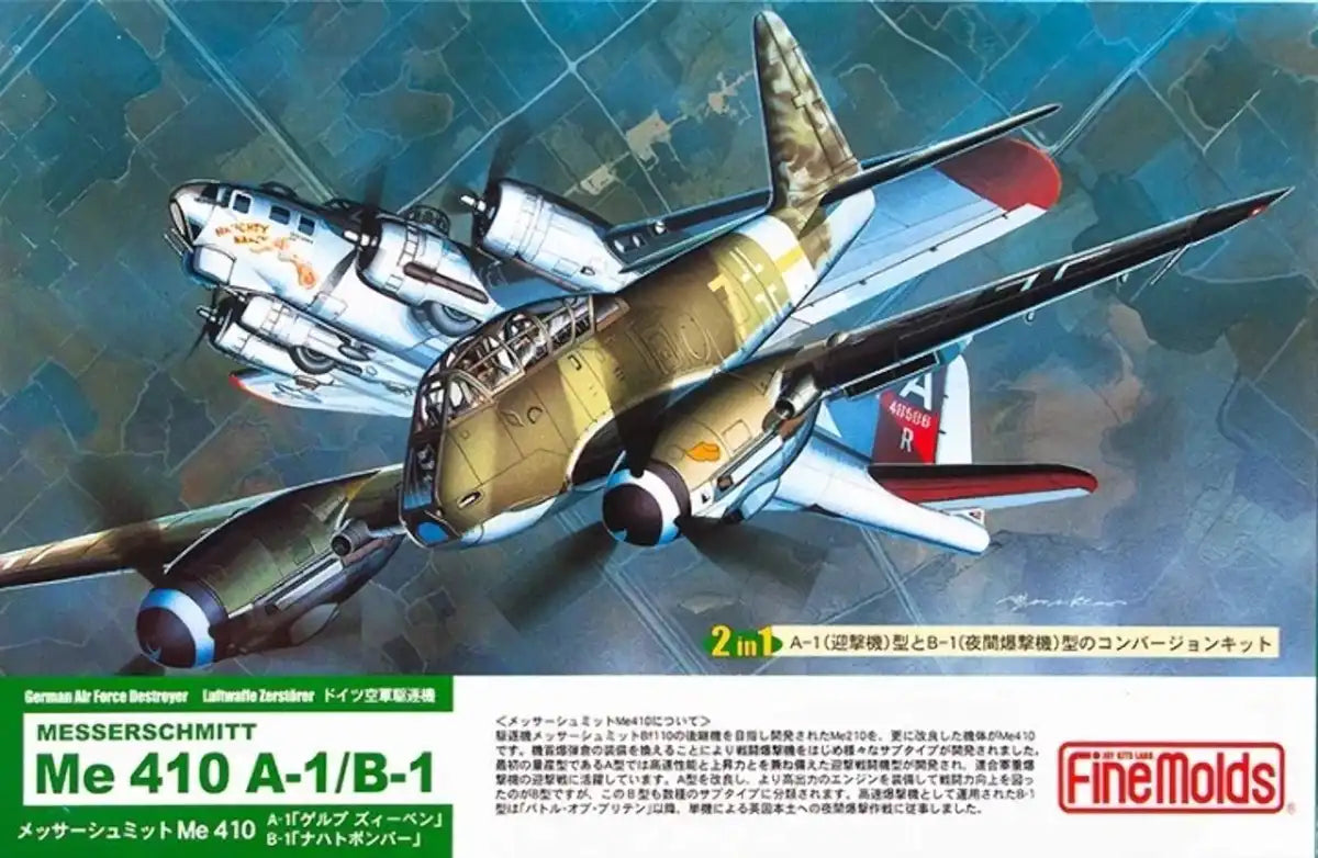 FINE MOLDS Fl4 German Messerschmitt Me 410 A-1/B-1 1/72 Scale Kit- Japan Figure Store - #1 Bring To You The Best Japanese Goods
