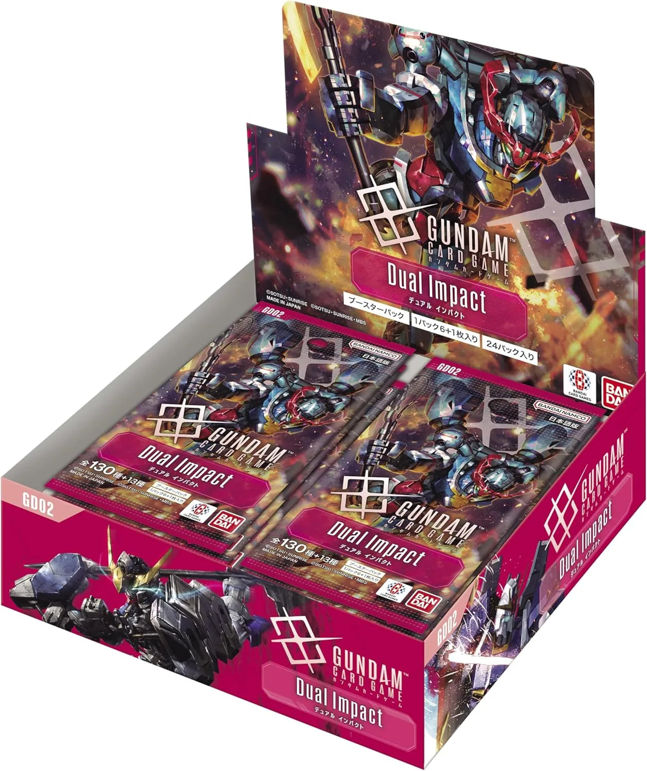 BANDAI Gundam Card Game Booster Pack Dual Impact 24 Packs Box